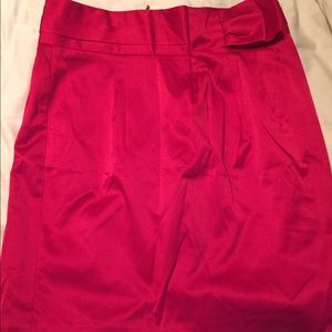 High waist red skirt