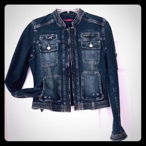 BCBG Detailed Denim Jacket