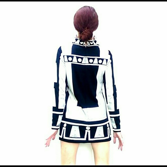 Vintage  PAGANNE by Gene Berk OP ART Mini Dress - Picture 2 of 4