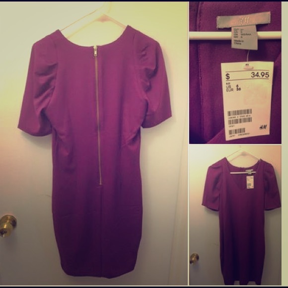 🚫 sold H&M new with tags back-zipped fitted dress