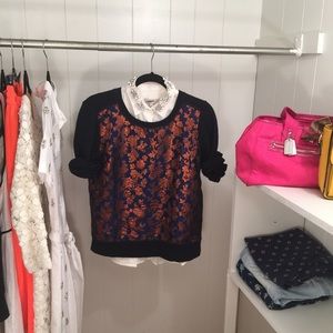 J.Crew Floral Brocade Sweatshirt