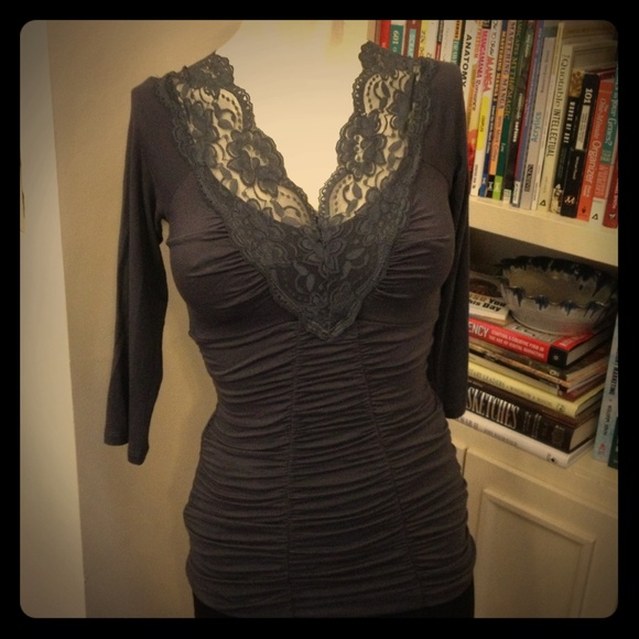 Maurices Tops - Gray lace top