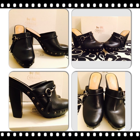 Coach Rana Vachetta Leather Clogs - Picture 2 of 4