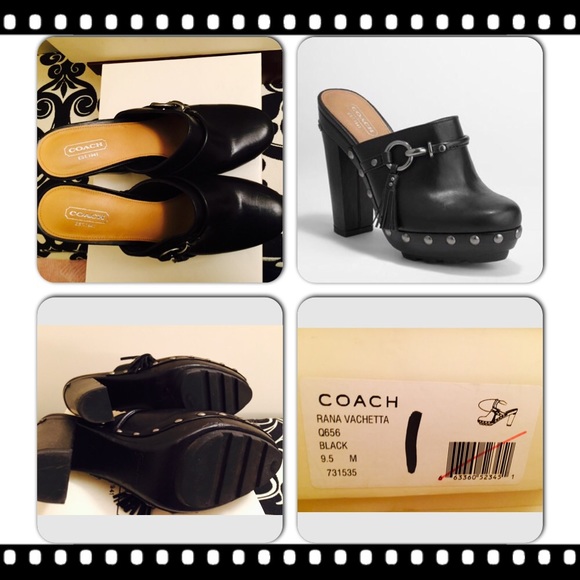 Coach Rana Vachetta Leather Clogs - Picture 3 of 4