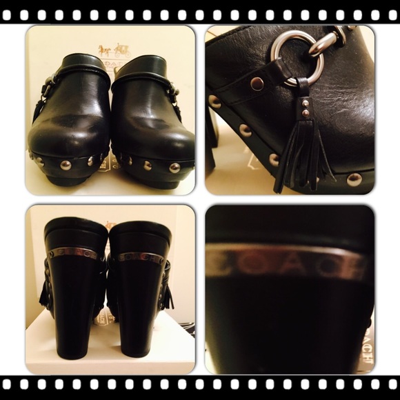 Coach Rana Vachetta Leather Clogs - Picture 4 of 4