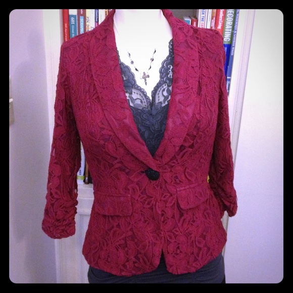 Maurices Jackets & Blazers - Elegant burgundy red blazer