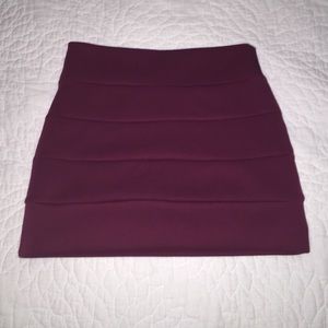 Burgundy pencil skirt