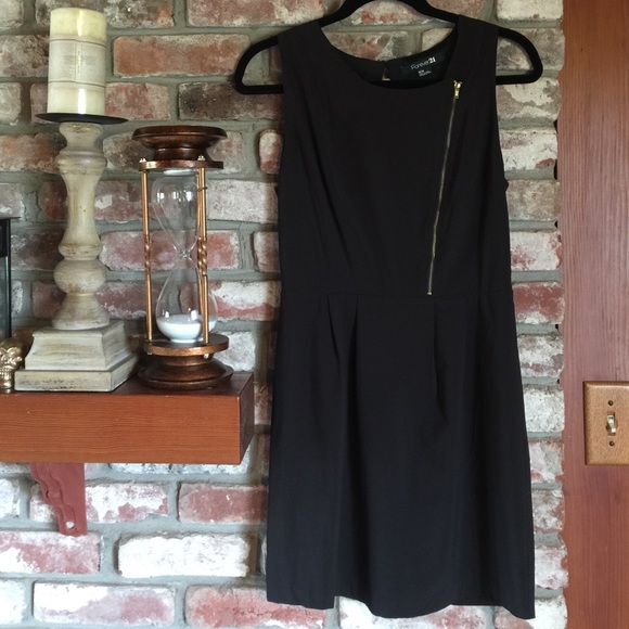 black open back dress