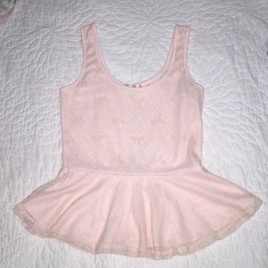 Light pink peplum shirt