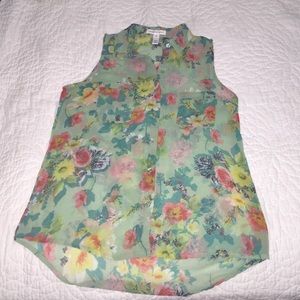 Sleeveless spring top