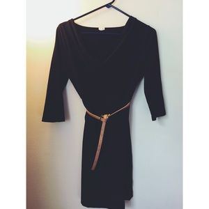 j. crew cowl neck little black dress