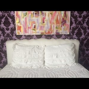 Anthropologie cascading ruffle standard pillowsham