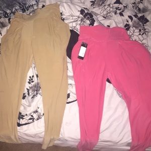2 pair of parachute pants