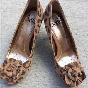 Sofft Animal Print Pumps Open Toe