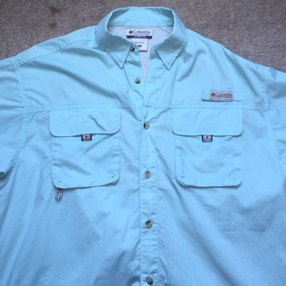 blue Colombia fishing shirt