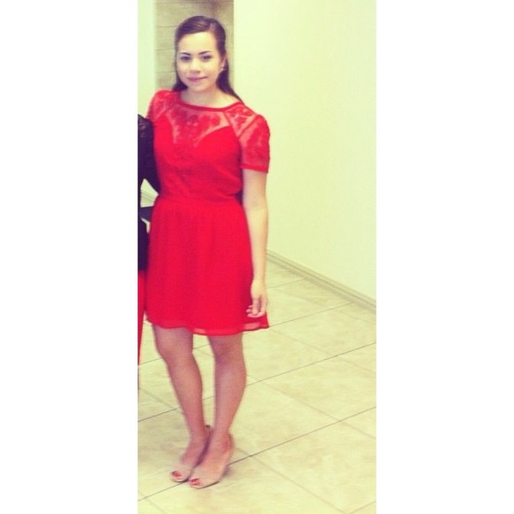 Kimchi Blue red dress from Urban Outfitters