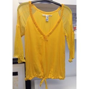 Yellow Diane Von Furstenberg Top