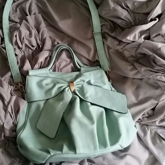 Mint Green Bow Shoulder Bag