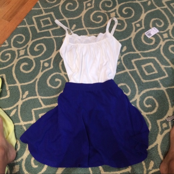 Royal blue skater skirt