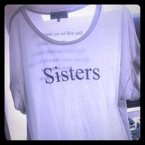 Wildfox "Sisters" tee- never worn