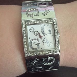 Women's silver guess watch!!