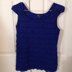 AB Studio Ruffle top- blue