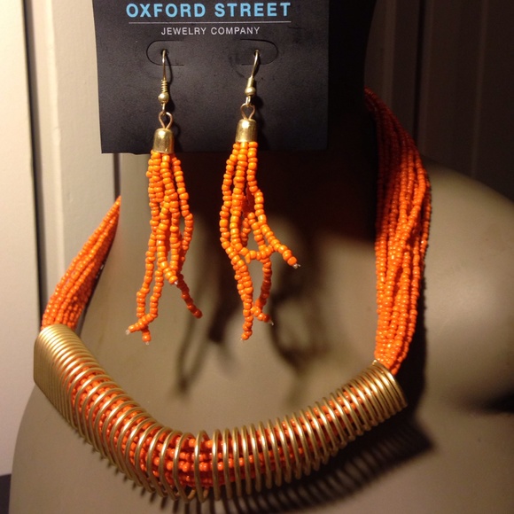 Jewelry Bundle // Multi-beaded necklace + earrings