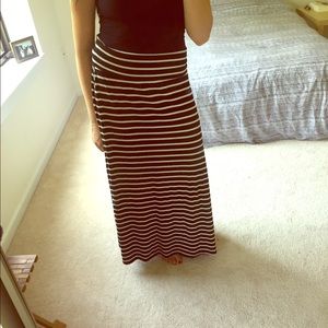 Black and White Maxi Skirt