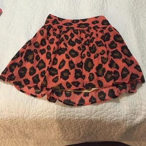 Pink leopard skirt
