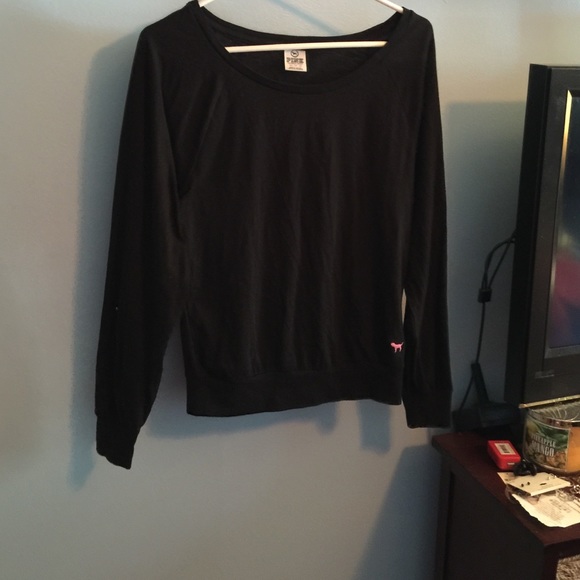 VS PINK BLACK THIN SHIRT SIZE XS