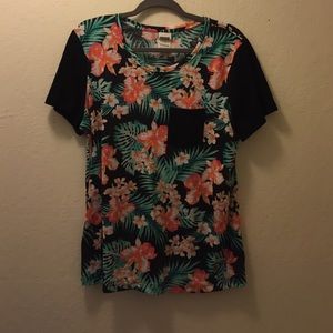 Victoria's Secret Pink Hawaiian Print Shirt