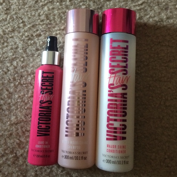 Shampoo,conditioner &leave in conditioner.