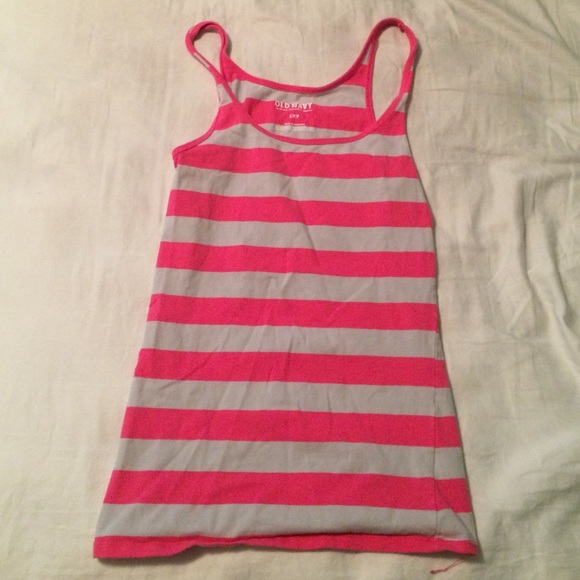 Pink/grey tank top