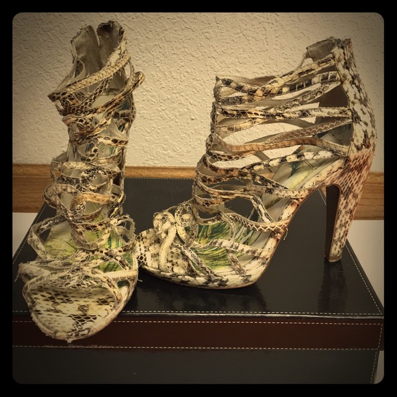 Dolce Vita Snake Caged Heels