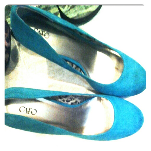 Cato teal wedge