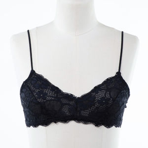 BLACK CORDED LACE BRALETTE