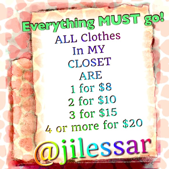 🎉🎉🎉ALL Clothes in MY Closet..MUST GO🎉🎉🎉
