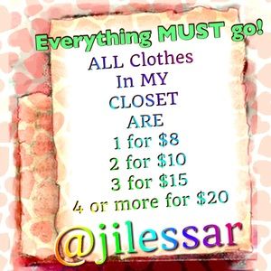 🎉🎉🎉ALL Clothes in MY Closet..MUST GO🎉🎉🎉