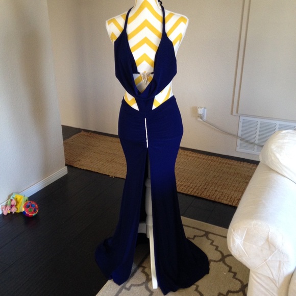 Navy Blue Evening Gown