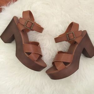 Chunky platform heels