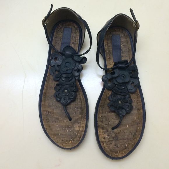 Used Nine West sandals with floral design