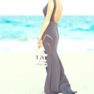 Jovani Titanium Grey Evening Gown