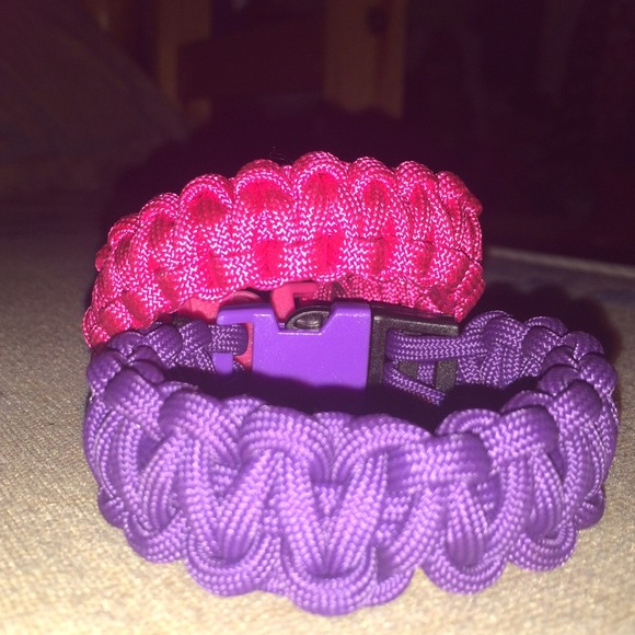 Paracord Bracelets purple/pink