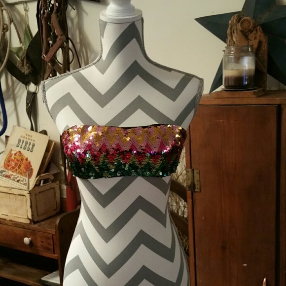 VS Sequin Swim Top.