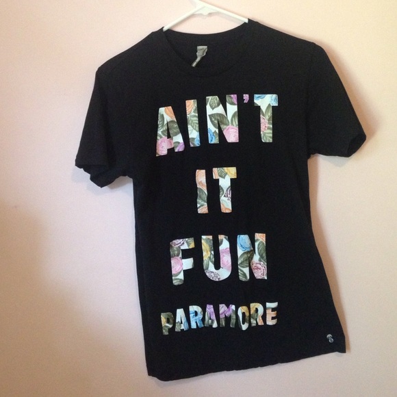 "Ain't it Fun" Paramore floral tee