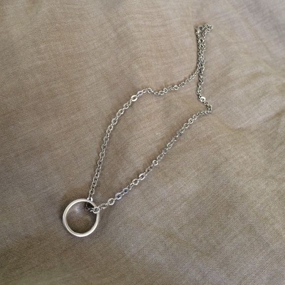 Silver Necklace with ring