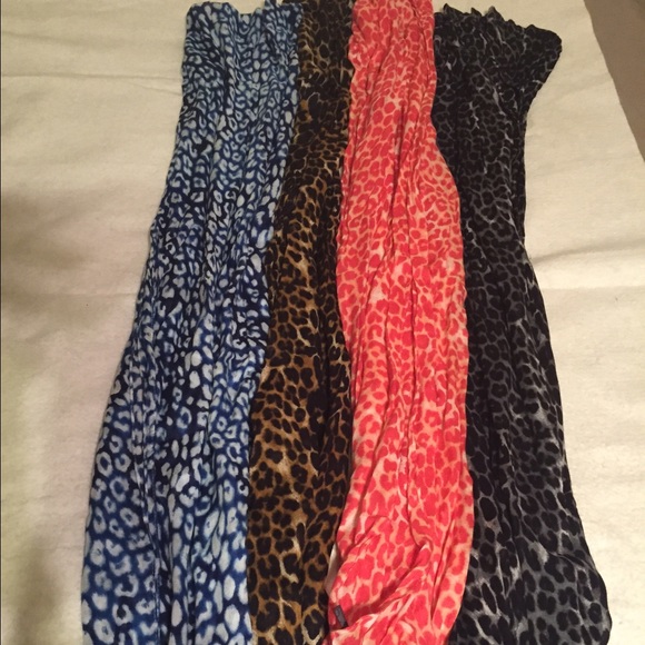 Express Infinity Scarves (4) Leopard Prints