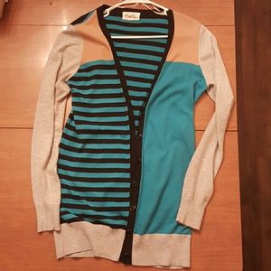 Color block cardigan