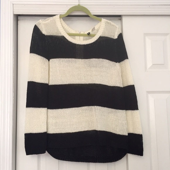 Striped black and white sweater
