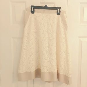 Isaac Mizrahi Cream Lace Skirt